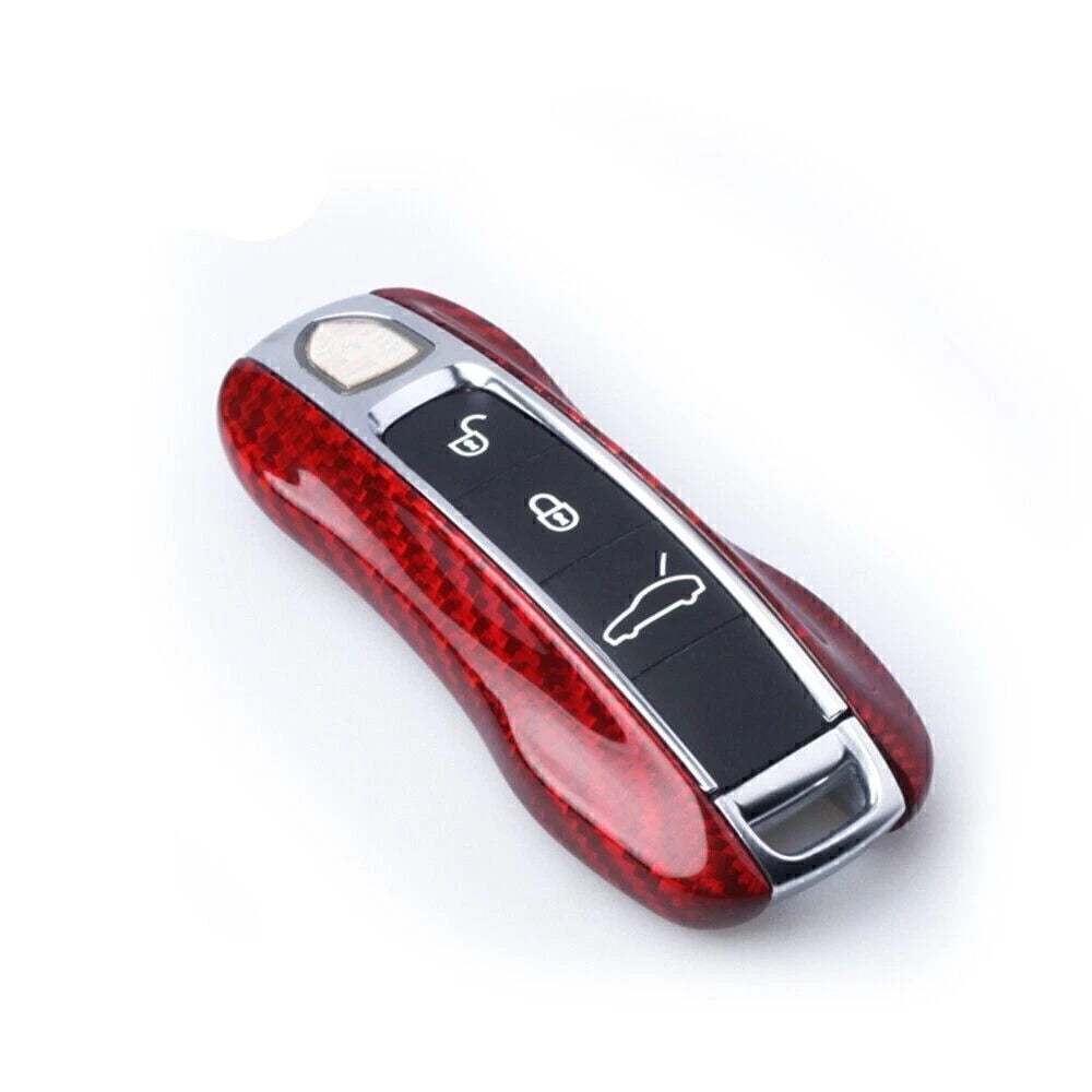 Carbon Fiber Key Case Cover for 2017-2018 Porsche Cayenne Panamera