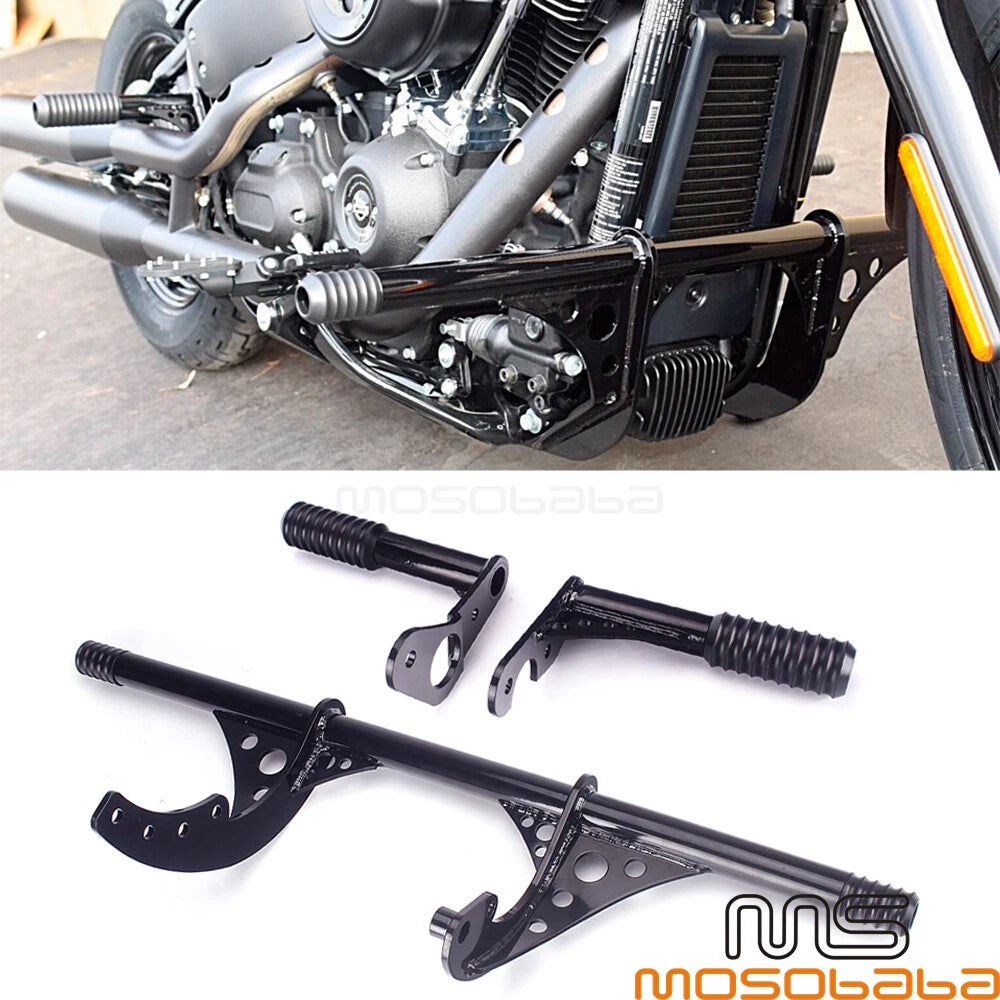 Highway Crash Bar Passenger Pegs for Harley Softail FXLR Street Bob (2018-22)
