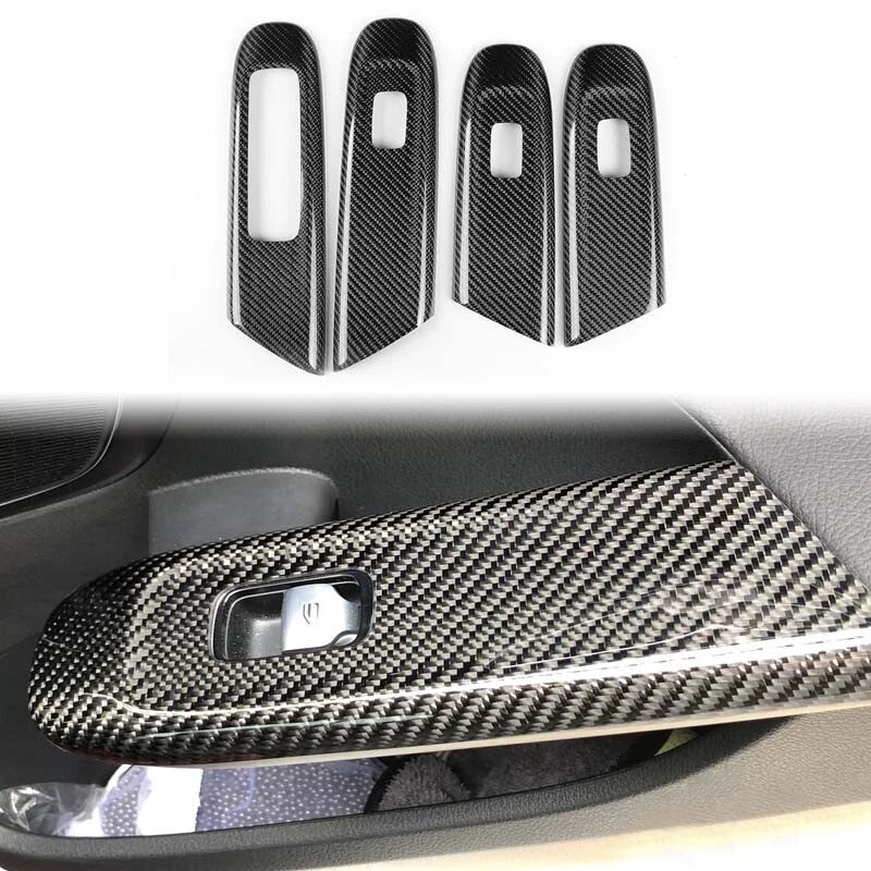 Real Carbon Fiber Window Lift Panel Cover Trim for Benz C-Class W206 2022-2023
