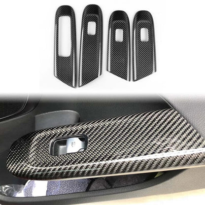 Real Carbon Fiber Window Lift Panel Cover Trim for Benz C-Class W206 2022-2023