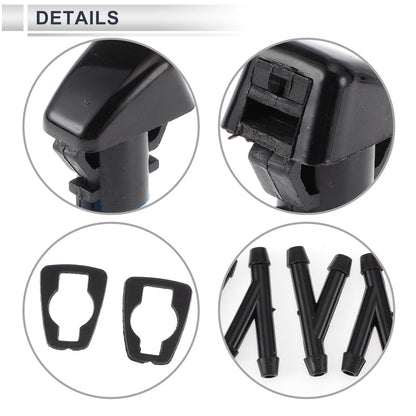 6 x Windshield Washer Nozzles & Hose Connectors for Dodge