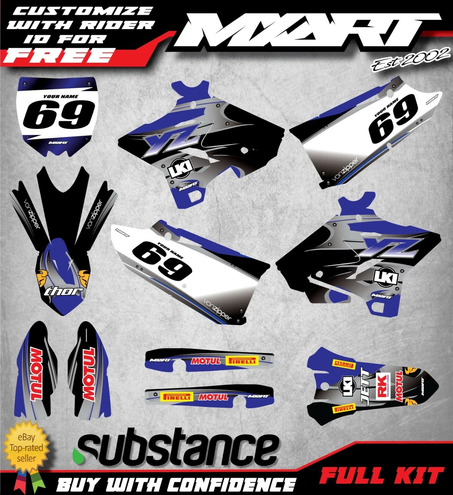 YZ 250 Graphics for Yamaha (2015-2021)