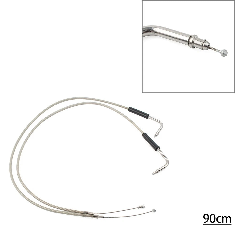 Stainless Throttle Cable for Harley Sportster XL1200, 883, Dyna, Road King (90cm)