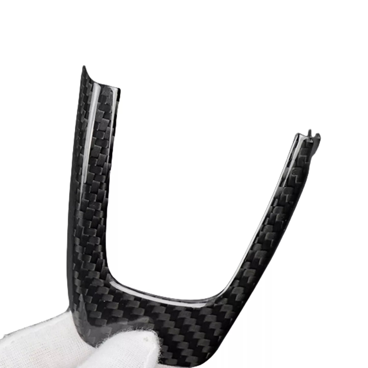 Carbon Fiber Steering Wheel Center Trim for Fiat 500/Abarth 595 (2012-2015)