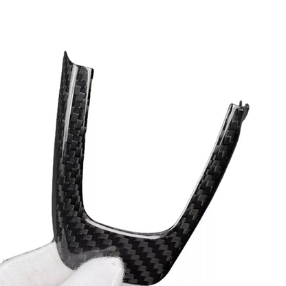 Carbon Fiber Steering Wheel Center Trim for Fiat 500/Abarth 595 (2012-2015)