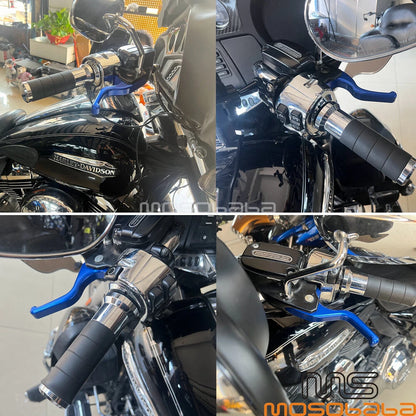 3 Finger 5.3'' Brake & Clutch Levers  Blue for Harley Sportster (2007-2023)