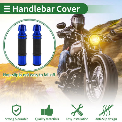 7/8" / 22mm / Motorcycle Hand Grips Aluminum Alloy Black Blue for Universal