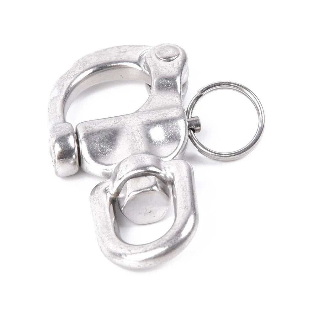 1pcs / 70mm / Marine Grade 316 Stainless Steel Snap Shackle With Swivel Bail
