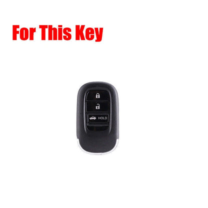 Zinc Alloy Leather Car Remote Key Fob Case Cover for Honda Vezel Accord Civic
