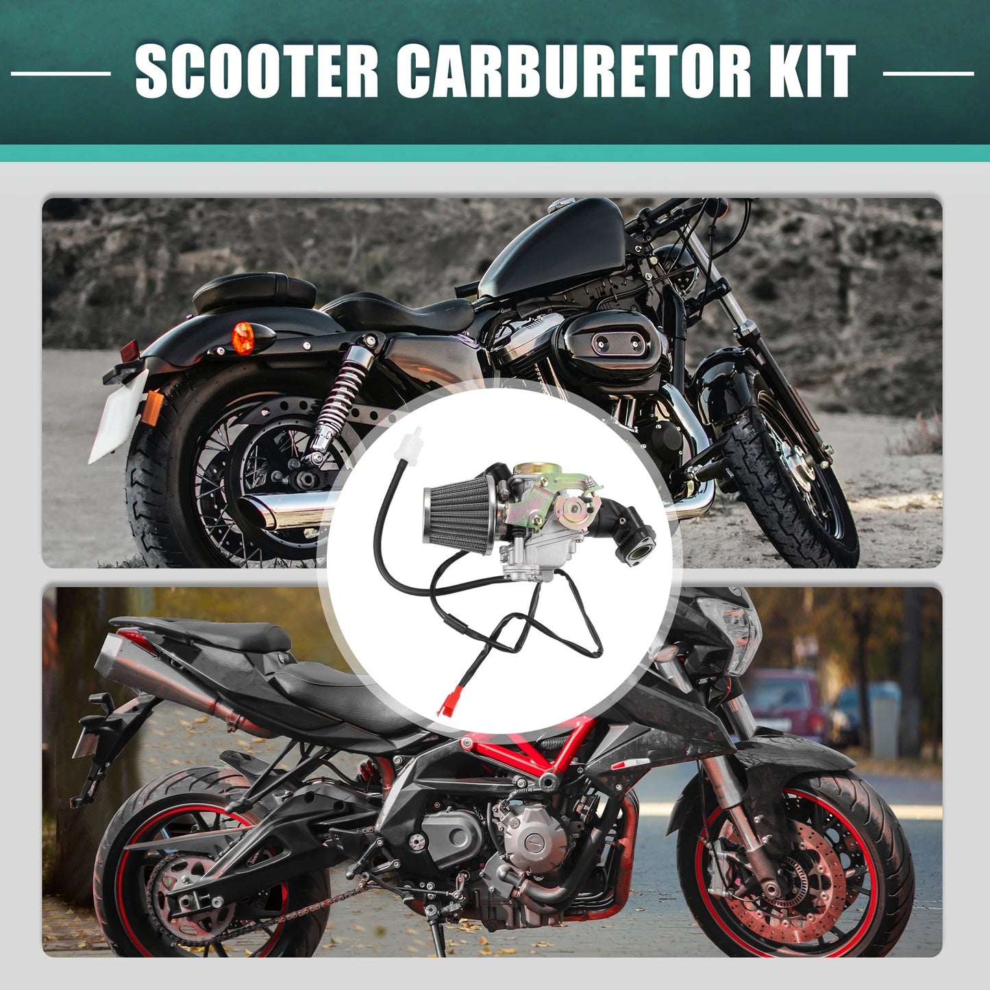 Carburetor 18mm for GY6 4 Stroke 49cc 50cc Scooter Moped ATV Quad Dirt