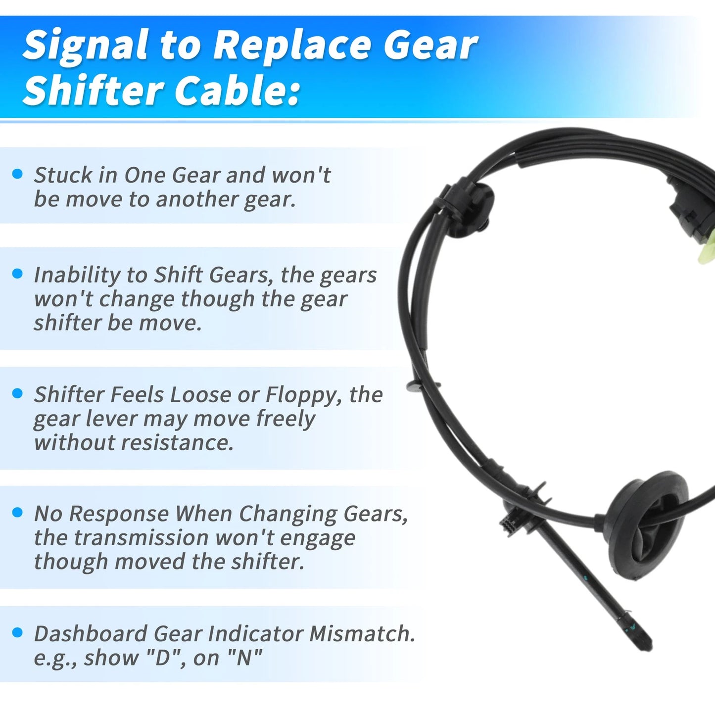Auto Trans Gear Shifter Cable for Ford F250 F350 F450 F550 (2011-2016)