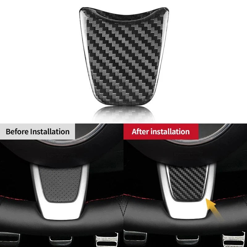 Dry Carbon Fiber Steering Wheel Lower Cover Trim for Fiat 500 Abarth 2012-2019