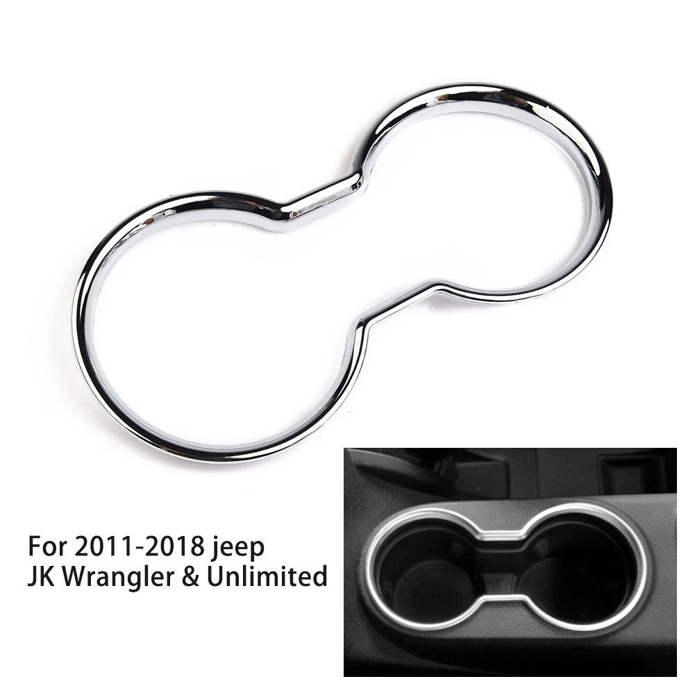 Cup Holder Trim / Silver Water / Chrome Cover Decoration for All Models (2011–2018)