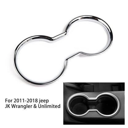Cup Holder Trim / Silver Water / Chrome Cover Decoration for All Models (2011–2018)