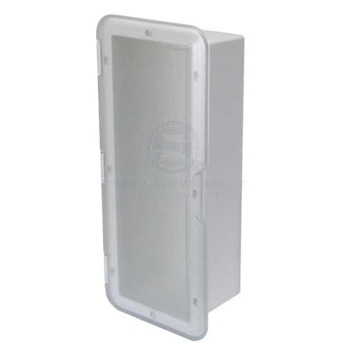 Fire Extinguisher Holder White Clear Door for Caravan Boat RV 2KG