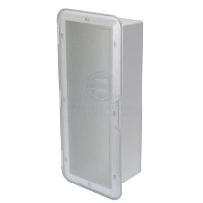 Fire Extinguisher Holder White Clear Door for Caravan Boat RV 2KG