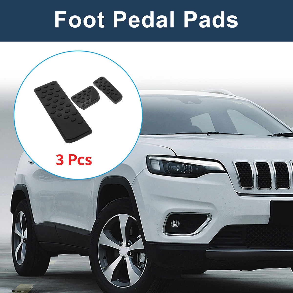 Foot Accelerator Pedal Covers for Jeep Grand Cherokee (2022-2025) Black