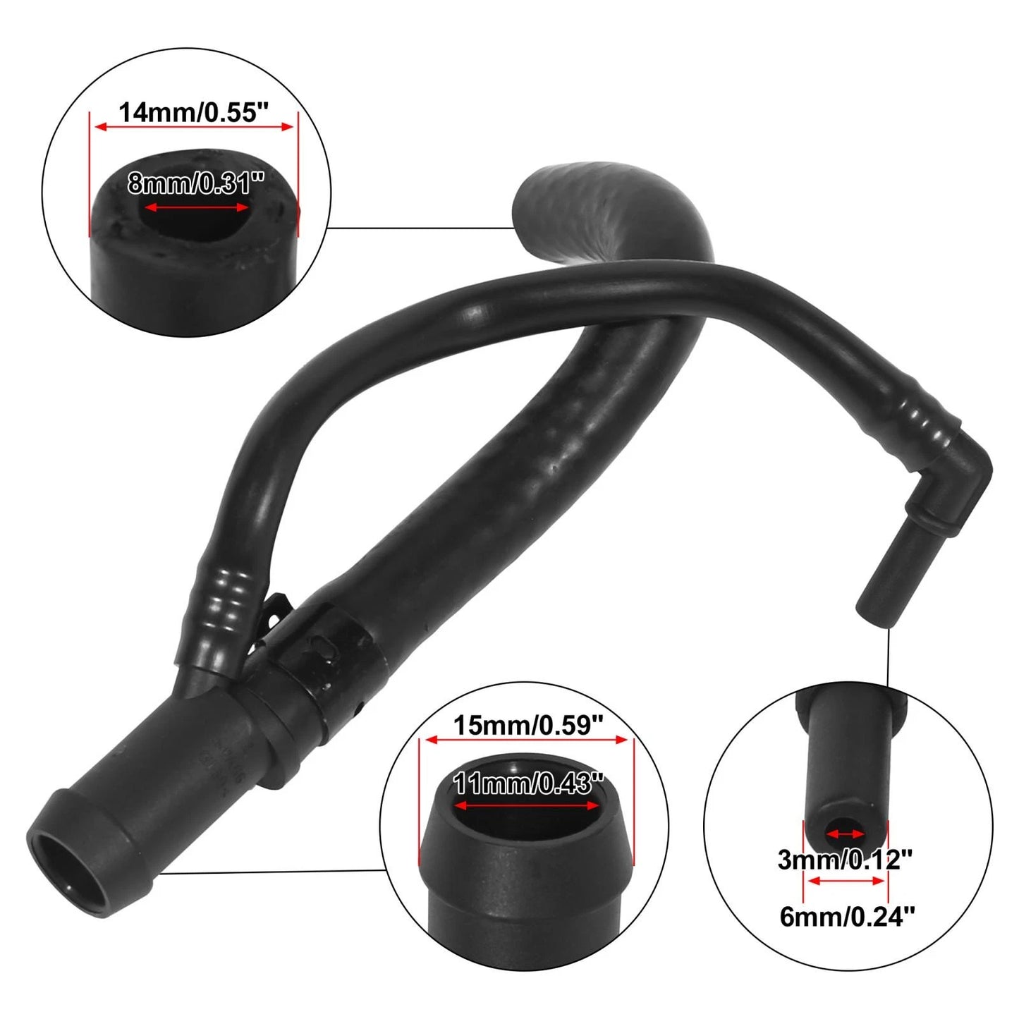 Water Pump Hose LR012636 Rubber for Land Rover Range Rover (2013)