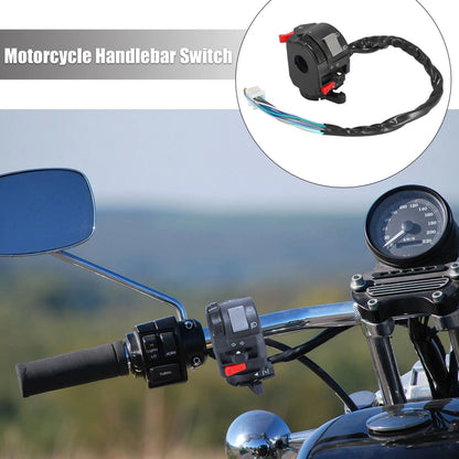 DC 12V 7/8 in Handlebar Mount Switch with Turn Signal Horn for Motorcycle