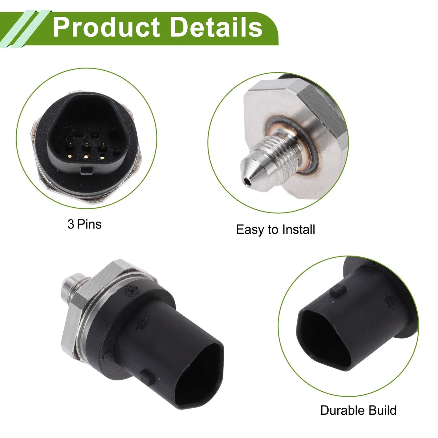 Fuel Injection Pressure Sensor for Volvo XC60 2.0T (2009-2012) 1 x Pc
