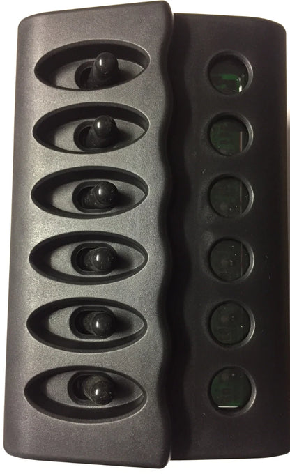 6 Switch Panel with Auto Blade Fuses, Backlit, Waterproof, High Quality