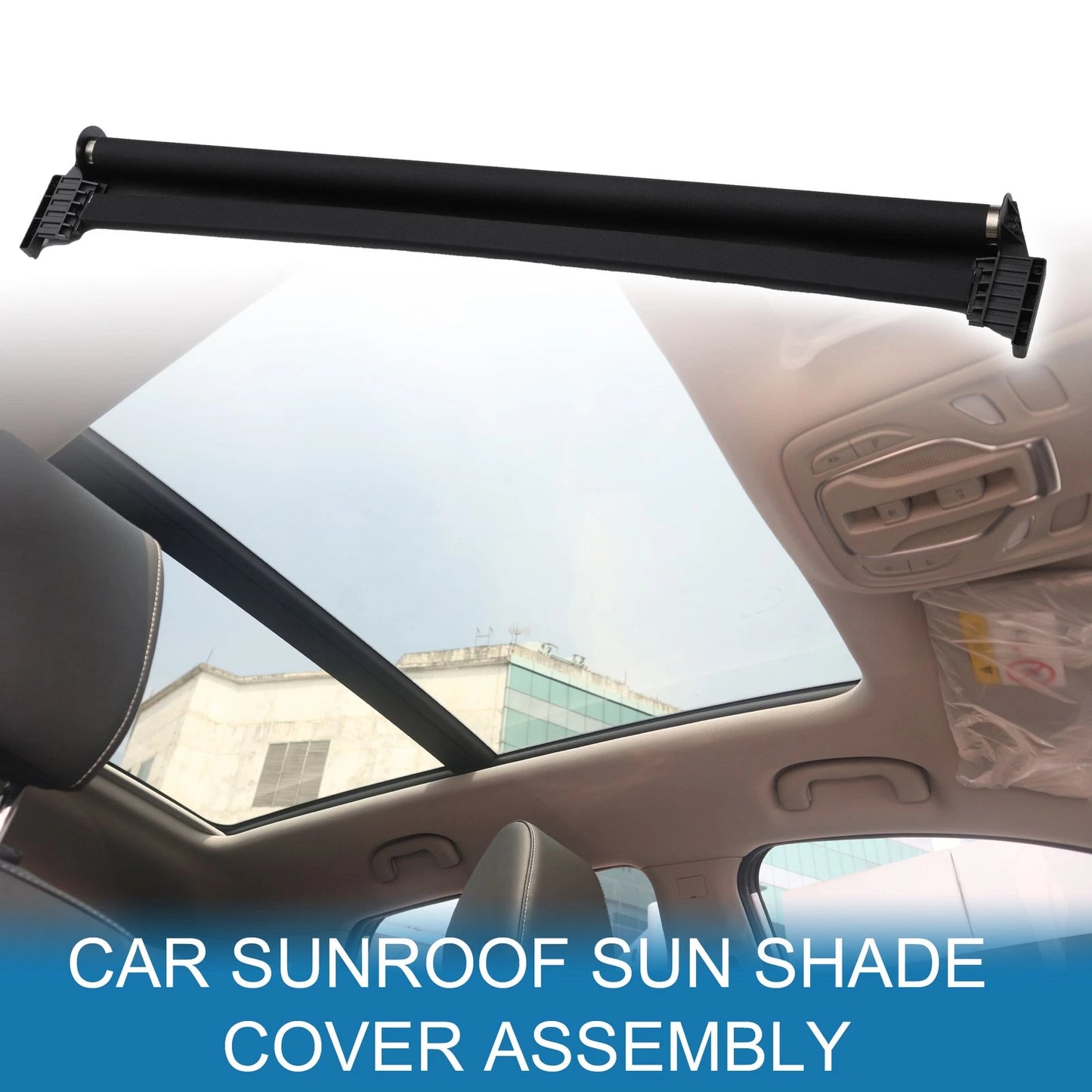 Car Sunroof Shade Cover for BMW 535i GT (2010-2011) - Plastic Black