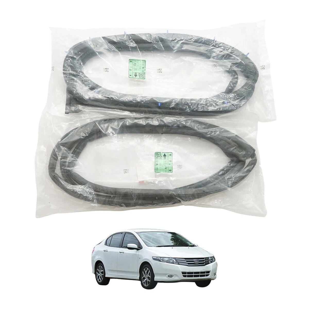 Front Door Weatherstrip Rubber Seals for Honda City 2008-2013