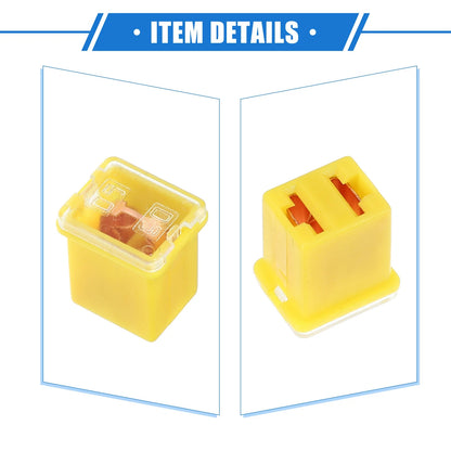10 Pcs Mini Box Shaped Fuse 60 Amps for Pickup Trucks & Cars (Various Years)