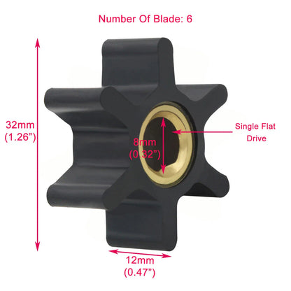 Jabsco Water Pump Impeller for 500113, 128170-42070, 128176-42071