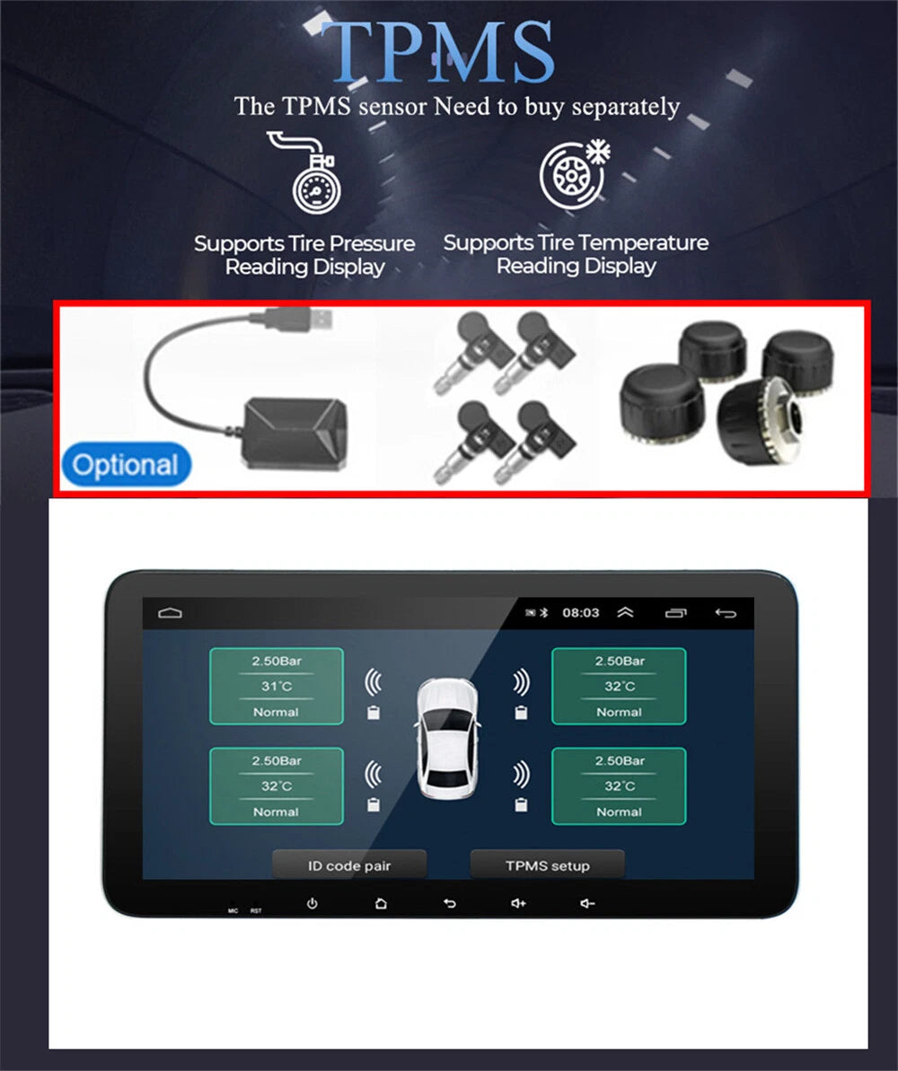 10.33" Stereo Radio GPS Head Unit for Dodge RAM (2013-2018)