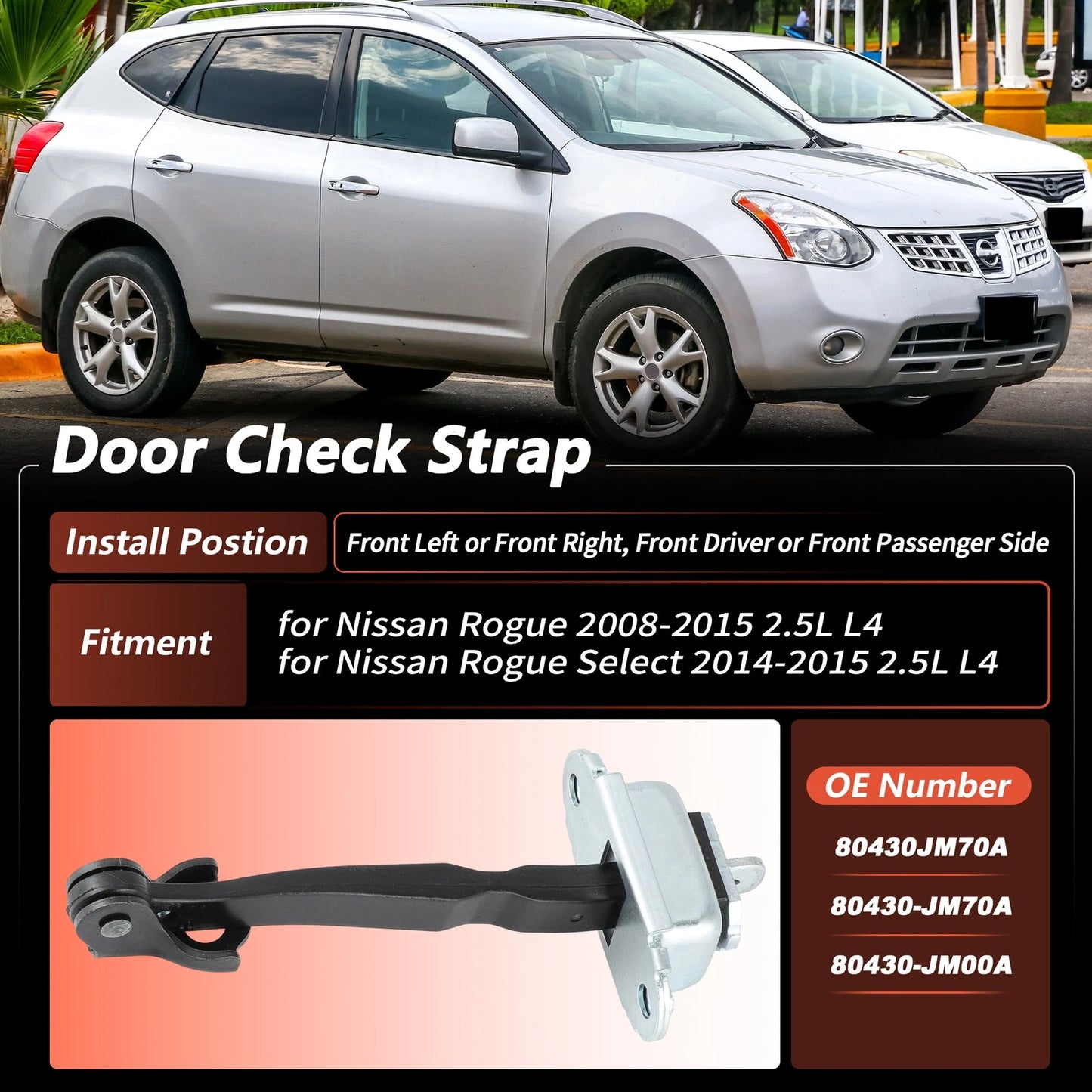 Front LH RH Door Check Strap Limiter for Toyota Highlander (2008–2013)