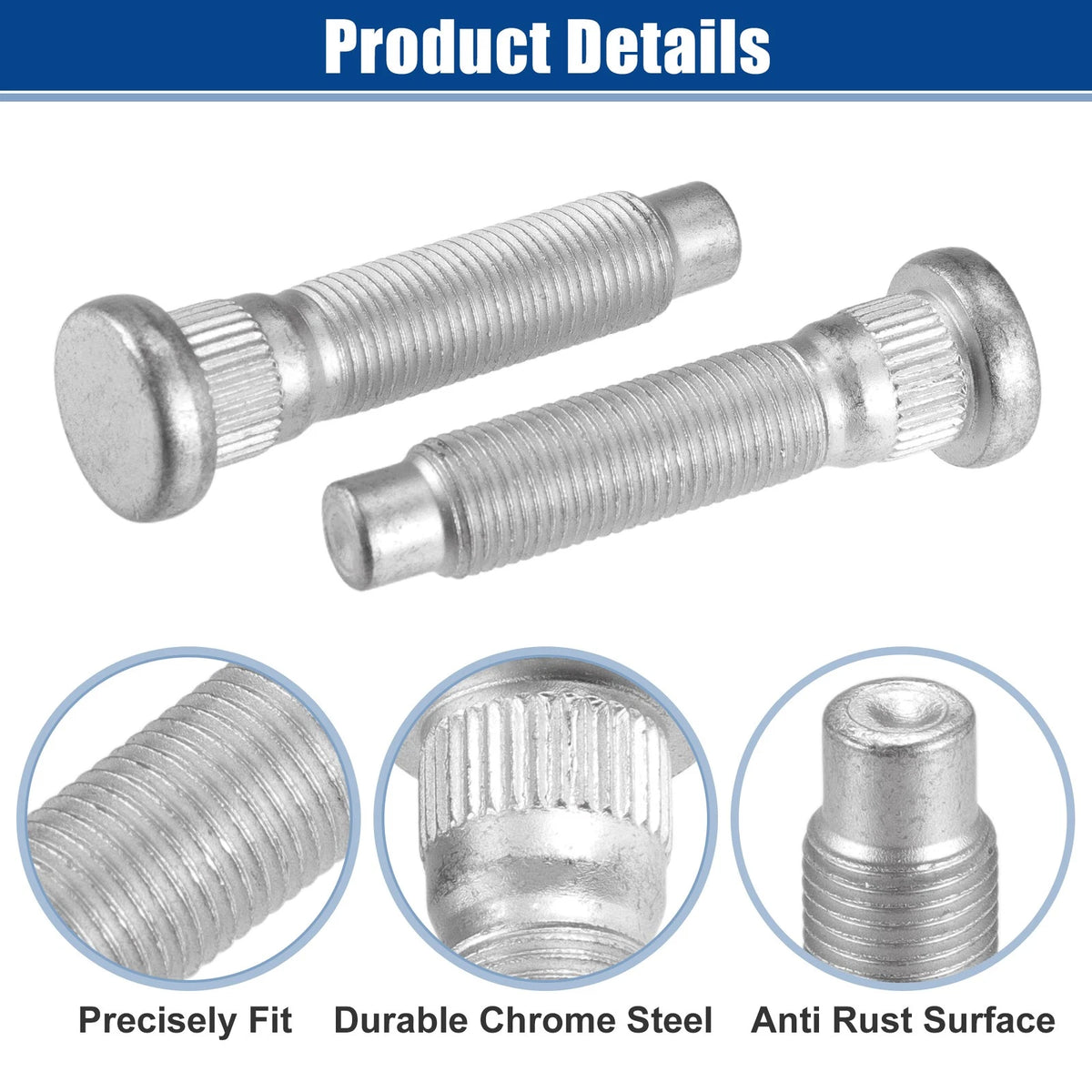 20 x 1/2"-20 Wheel Lug Studs for Ford Lincoln (No.7T4Z1107B)