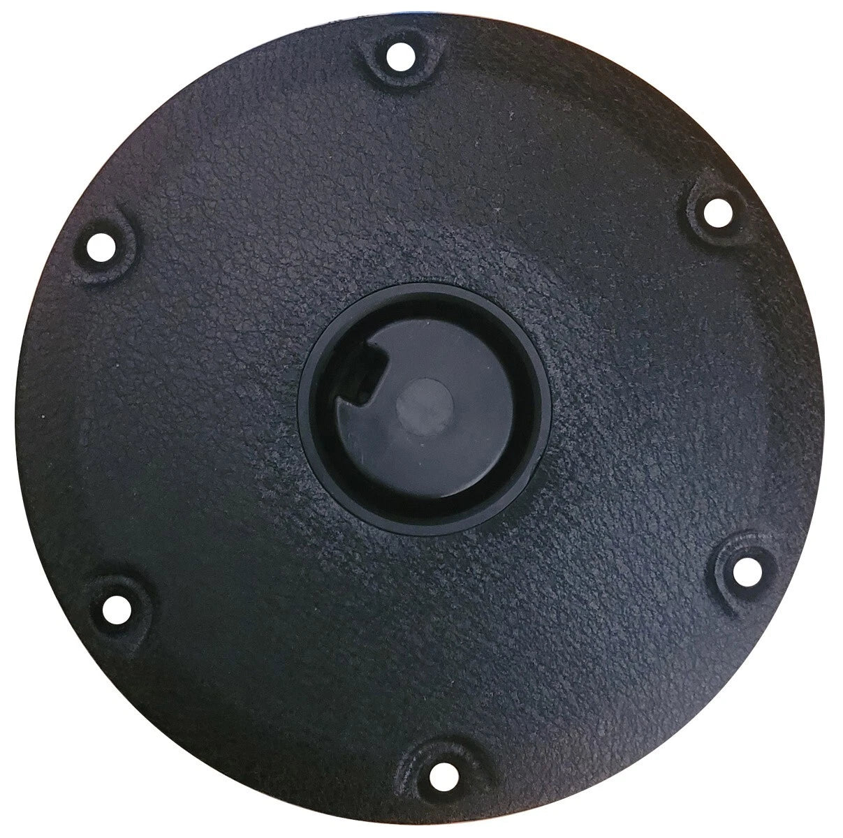 Boat Pedestal Spare Base for 60mm Post, Anodized Aluminum, Black Krinkle