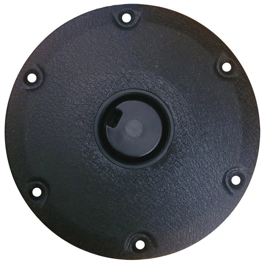 Boat Pedestal Spare Base for 60mm Post, Anodized Aluminum, Black Krinkle