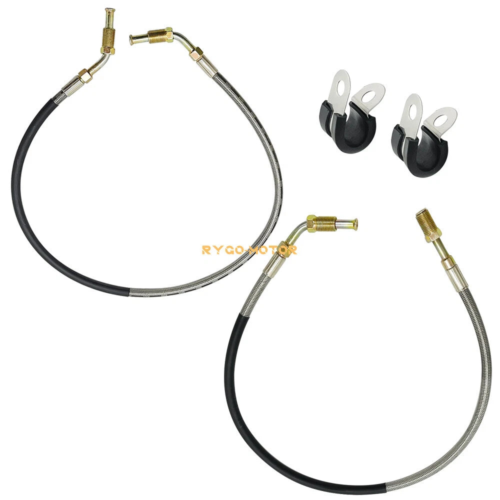 Front Brake Line Left & Right W/Fitting for Polaris Big Boss