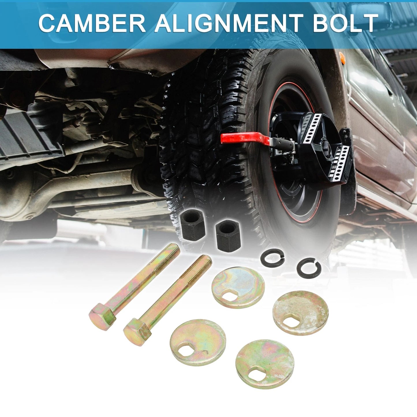 Front Upper Camber Caster and Alignment Kit for Chevy C1500 K1500 (1988-1999)