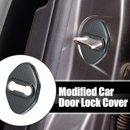 4pcs Carbon Fiber Door Lock Latch Covers for Ford Focus (2019-2021)