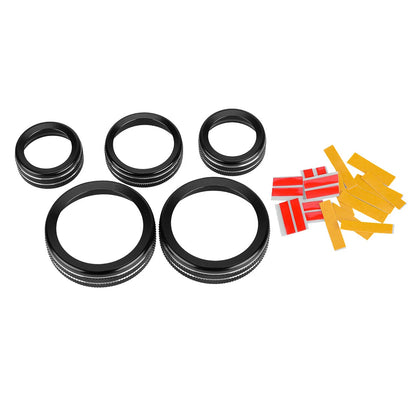 5 x Center Console Knob Trim Ring Covers for Ford Maverick (2022-2023)