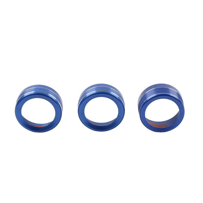 Blue AC Climate Control Knob Ring Covers for Mazda 3, CX-5 (2014-2019)