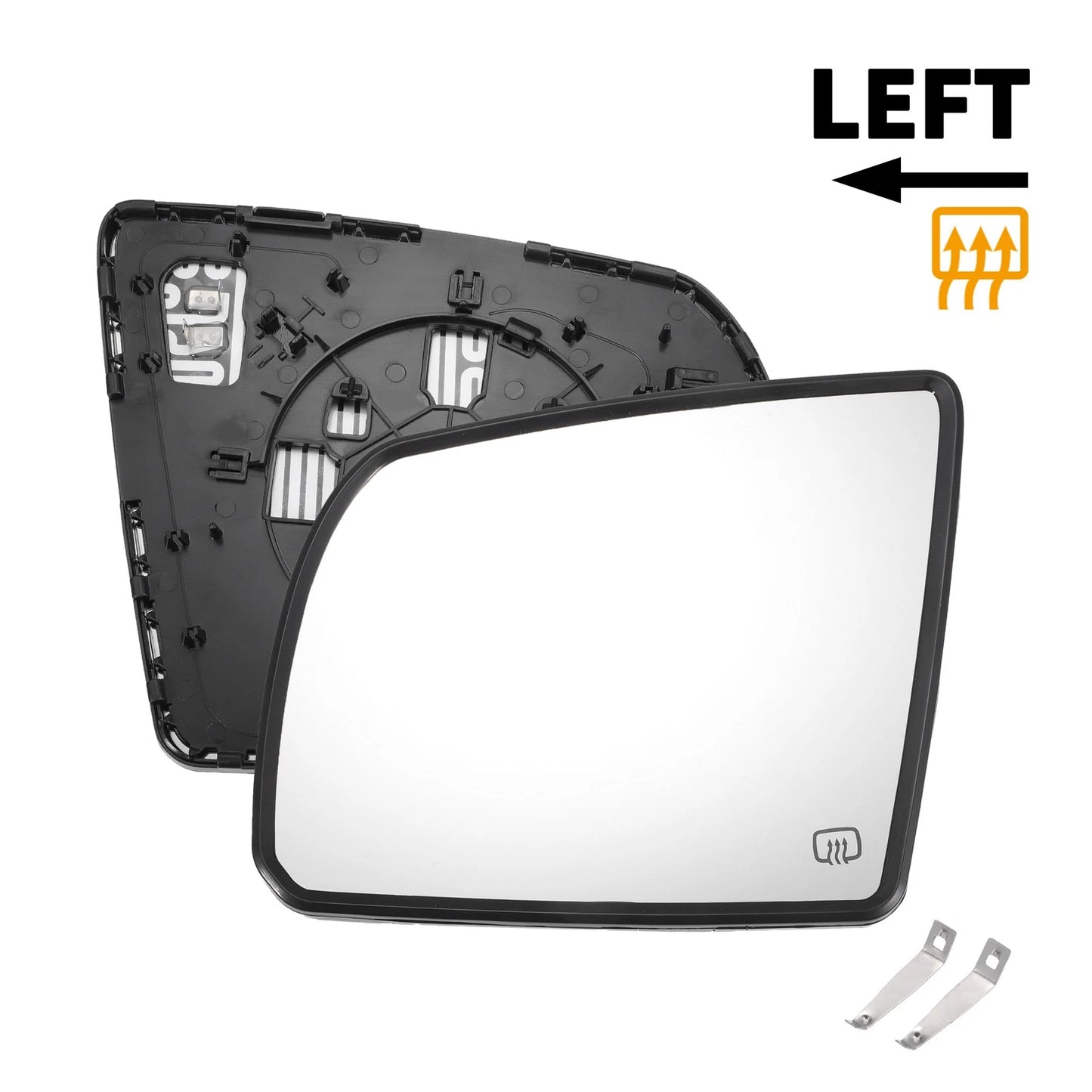Left White Mirror Glass w/ Back Heated for Toyota Tundra