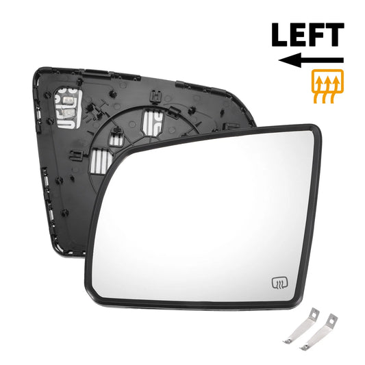 Left White Mirror Glass w/ Back Heated for Toyota Tundra