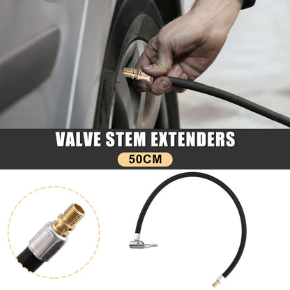 50cm 20" Valve Stem Extension Hose Inflator for Motorcycle Bicycle