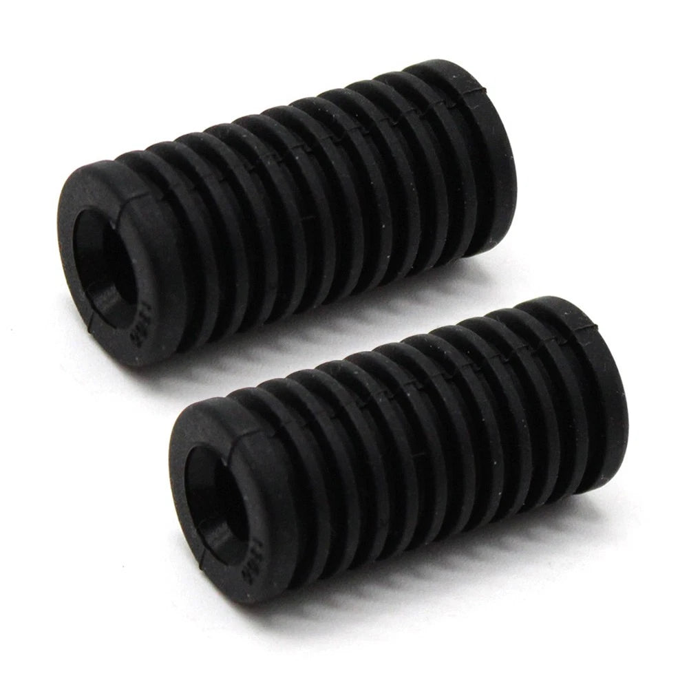 2 x Rubber Gear Shifter Lever Covers for Motorcycle Foot Pegs - Black