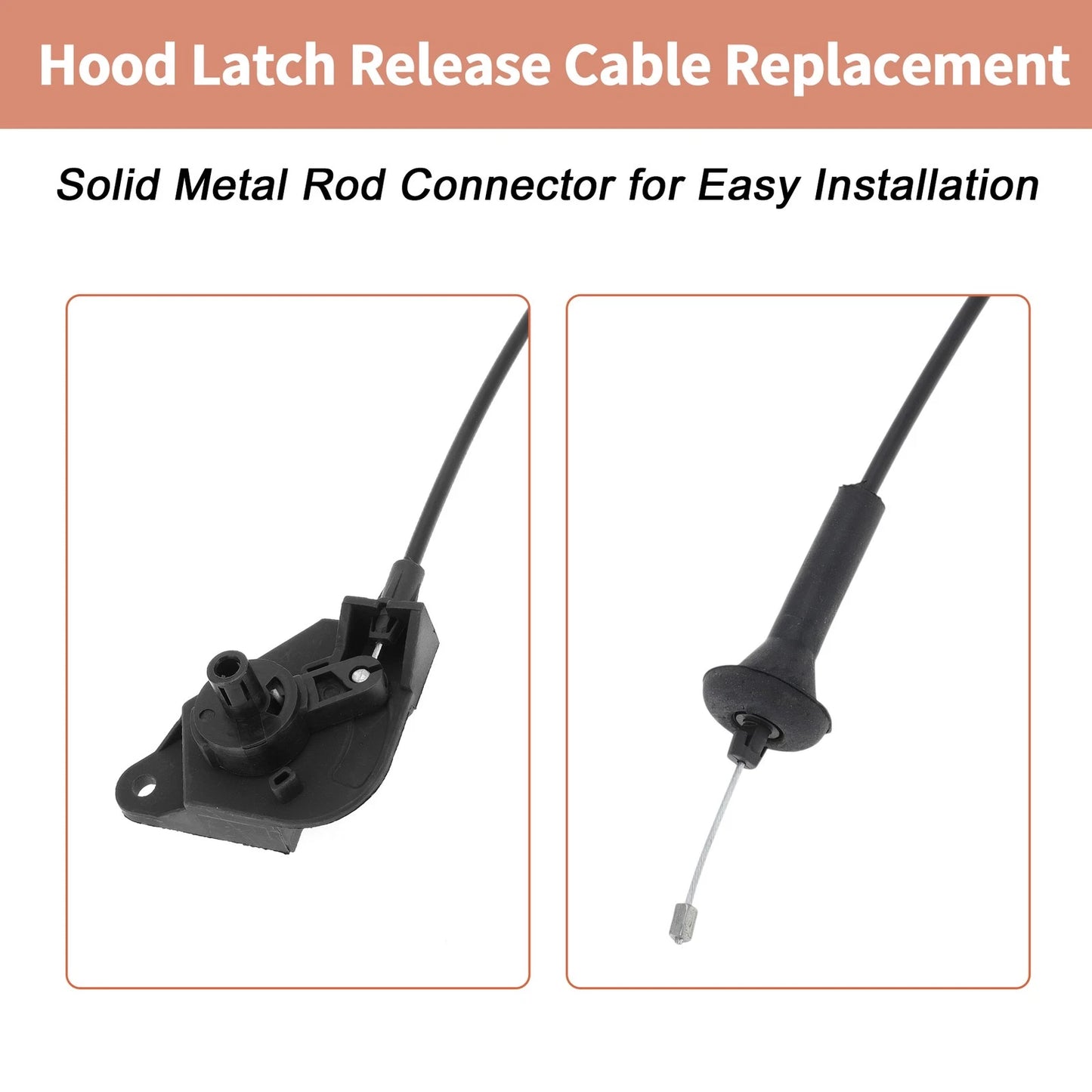 Front Hood Release Cable for Ford Edge Lincoln MKX Nautilus (2015-2024)