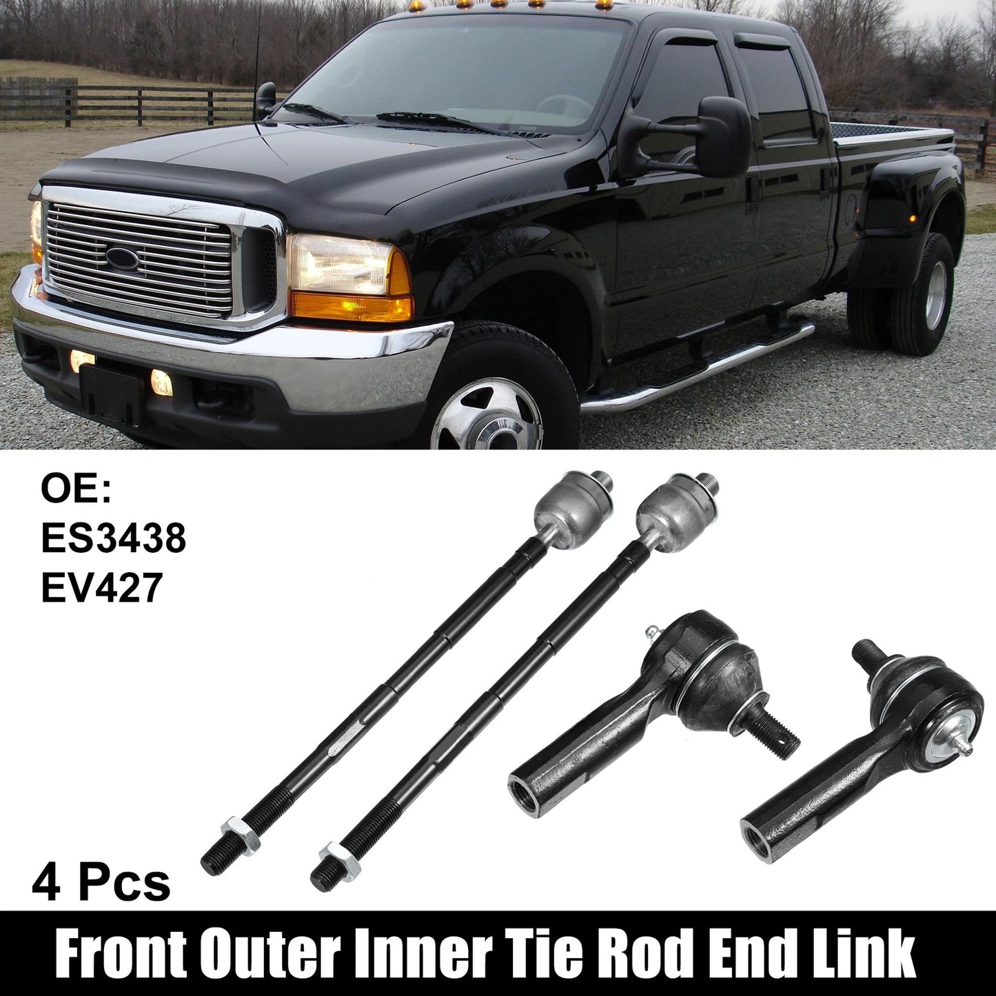 4 Pcs Tie Rod End Links for Nissan Altima (2002-2012)