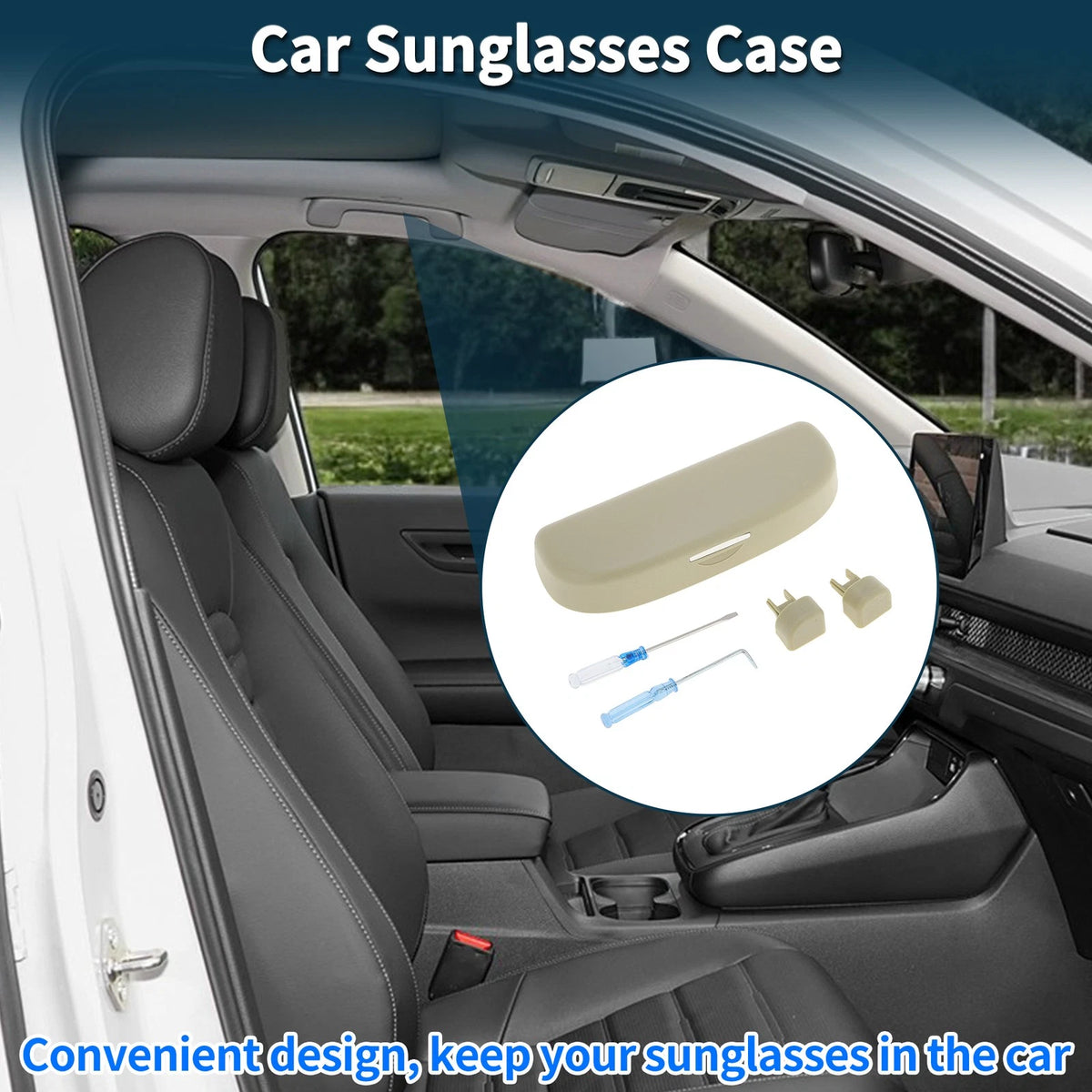 Car Sunglasses Case / Sunglasses Case Beige for Toyota RAV4 (2019–2023)