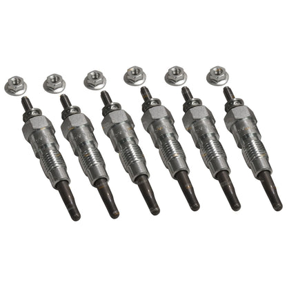 6 Glow Plugs for MQ MK160 Patrol SD33 3.3L Diesel Inc Turbo (1988 - 1998)