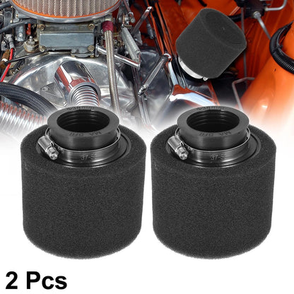 2pcs 38mm Straight Air Filter Cleaner Black for 150cc Engine