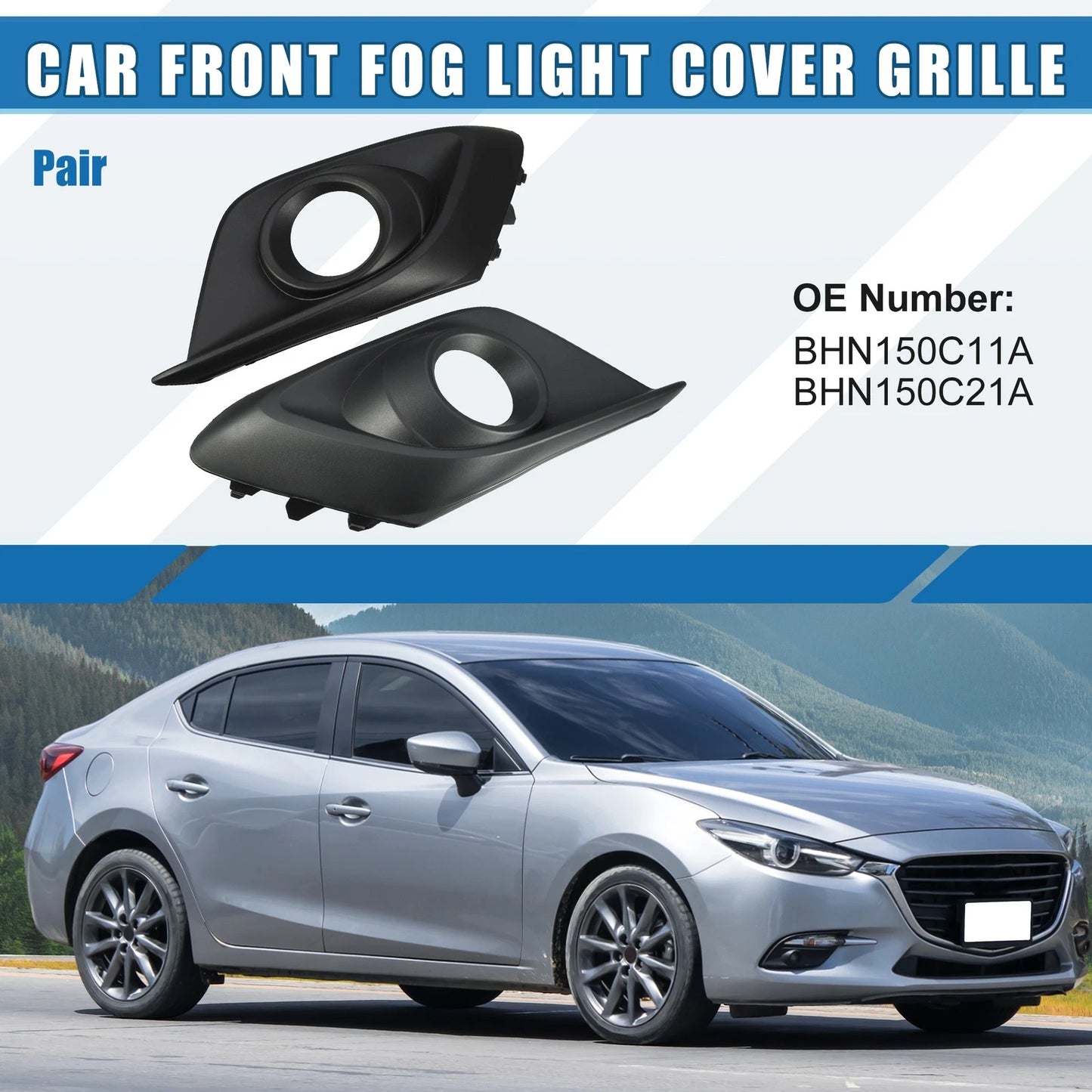 Front Fog Light Grille Cover Trim  for Mazda 3 (2014-2015)