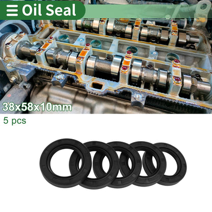 Oil Seal / 38x58x10mm / Seal Ring Shaft Seal NBR Rubber Black for Make Model